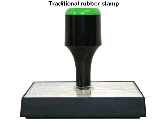 Traditional rubber stamp