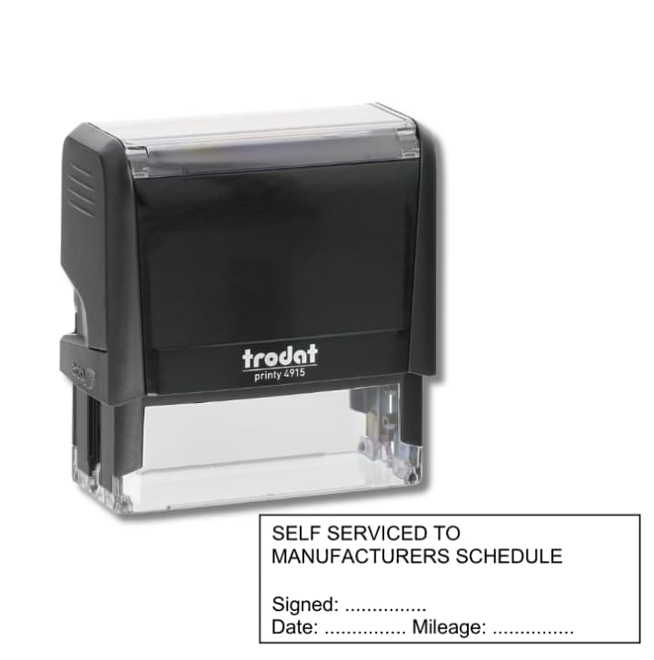 Garage Time Stamp Example Self Serviced Garage Stamp | Self-inking Printy 4915