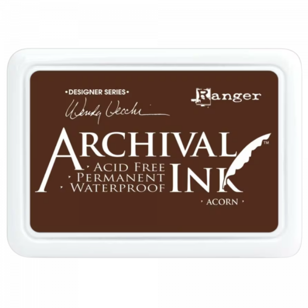 Ranger Stamp Ink - Acorn Brown - Archival 76 x 47 mm